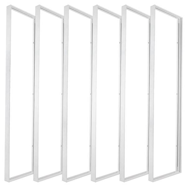 Set 6 cornici per lampada Lecom 10651 Alluminio - Bianco