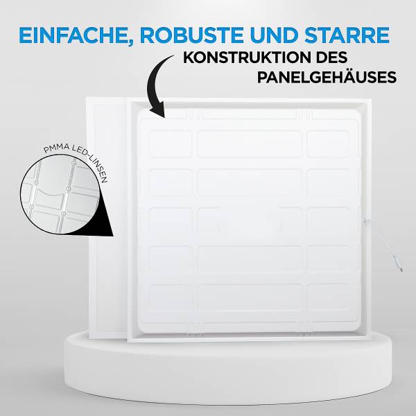 Panneau LED Back-Lit 10538 60x60 x6 Polypropylène / Aluminium - 1 ampoule