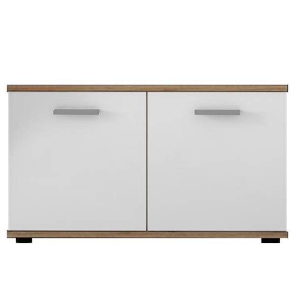 Schuhbank Seleste Weiß / Wotaneiche Dekor