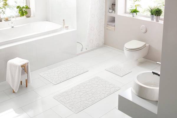 Tappetino da bagno Terazzo Bianco crema - 40 x 50 cm