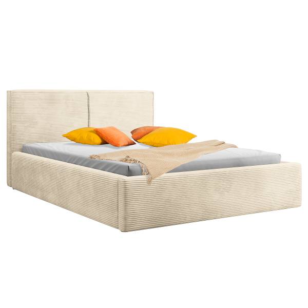 Polsterbett Farese Cordstoff Poppy: Beige  - 140 x 200cm