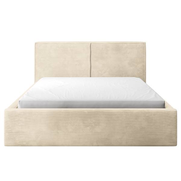 Polsterbett Farese Cordstoff Poppy: Beige  - 140 x 200cm