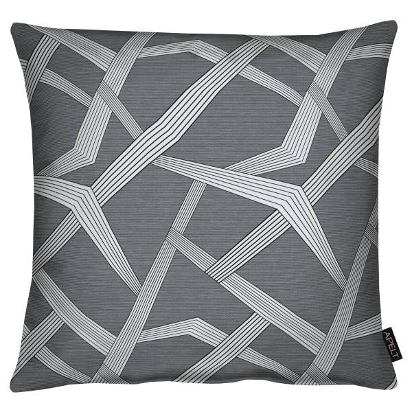 Kissenbezug Domino Polyester / Viskose - Anthrazit