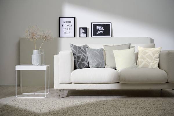 Kissenbezug Domino Polyester / Viskose - Anthrazit