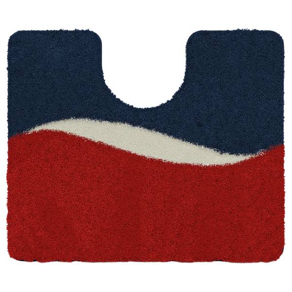 Tapis contour WC Gelo Polyacrylique - Rouge / Bleu