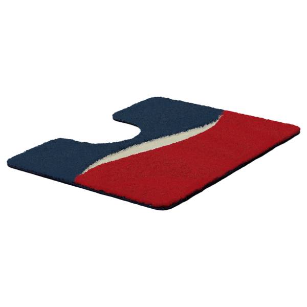 Tapis contour WC Gelo Polyacrylique - Rouge / Bleu