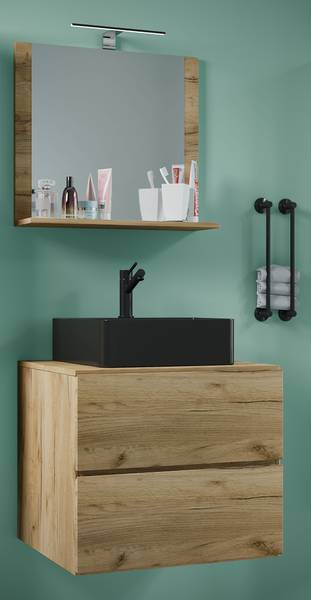 Set di 2 mobili Lendas 60 cm A Effetto quercia