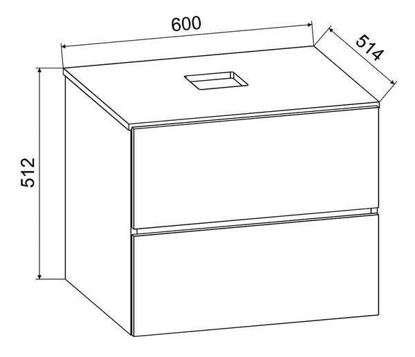 Set di 2 mobili Lendas 60 cm A Effetto quercia
