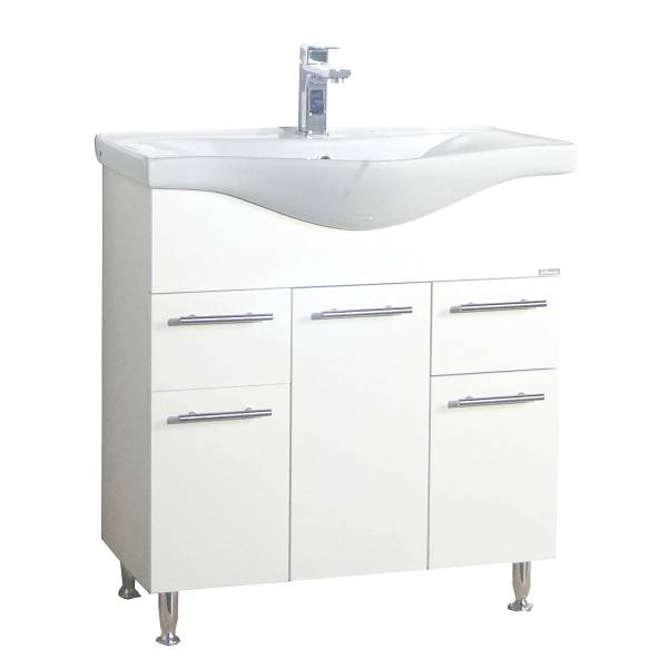 Mobile con lavabo da 75 cm Lisalo bianco