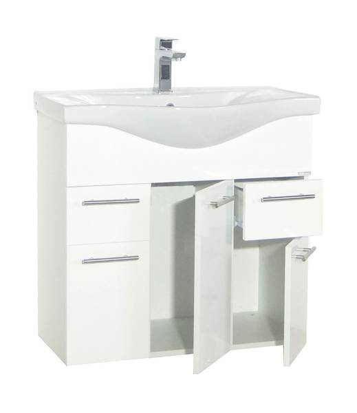 Mobile con lavabo da 75 cm Lisalo bianco