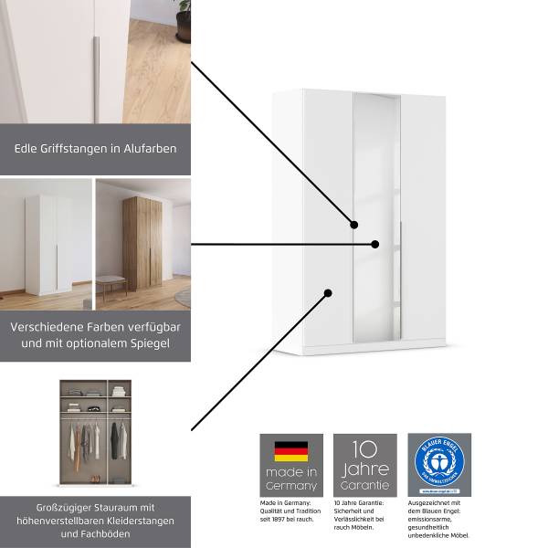 Draaideurkast Alabama kasjmier - 271 x 229 cm - classic - aluminium - zonder spiegeldeur(en)