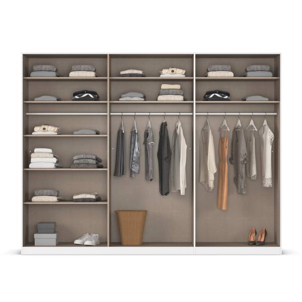 Draaideurkast Alabama kasjmier - 271 x 229 cm - classic - aluminium - zonder spiegeldeur(en)