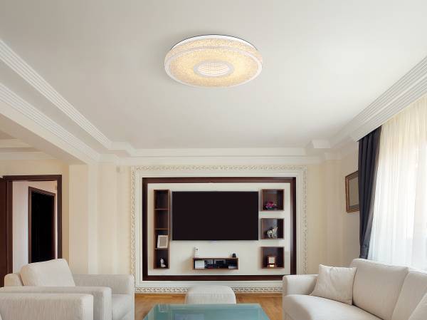 LED-plafondlamp Astania type D acrylglas/ijzer - 1-lichts