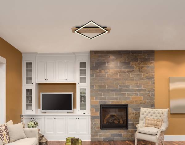 LED-Deckenleuchte Beatrix Typ E Acrylglas / Eisen - 1-flammig