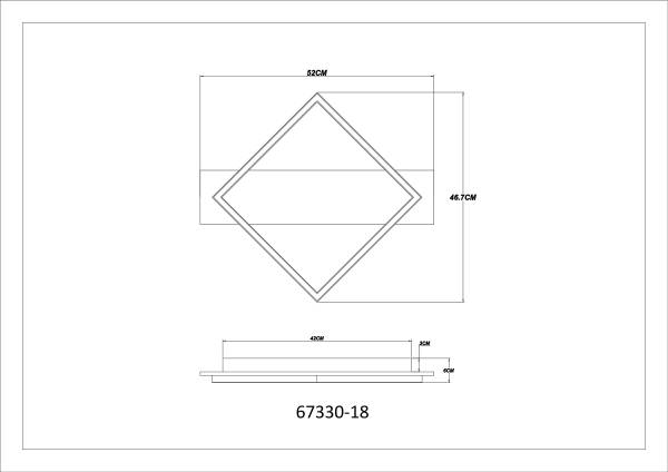 LED-Deckenleuchte Beatrix Typ E Acrylglas / Eisen - 1-flammig