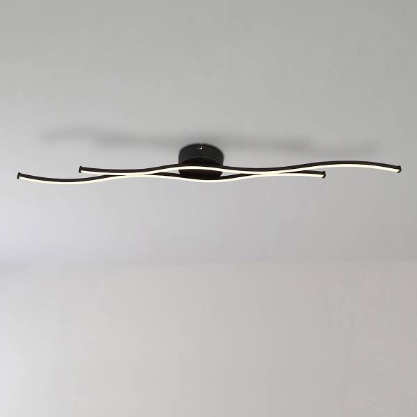 Lampada a soffitto LED Boyd Vetro acrilico / Ferro - 1 punto luce - Larghezza: 110 cm