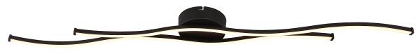 Lampada a soffitto LED Boyd Vetro acrilico / Ferro - 1 punto luce - Larghezza: 110 cm