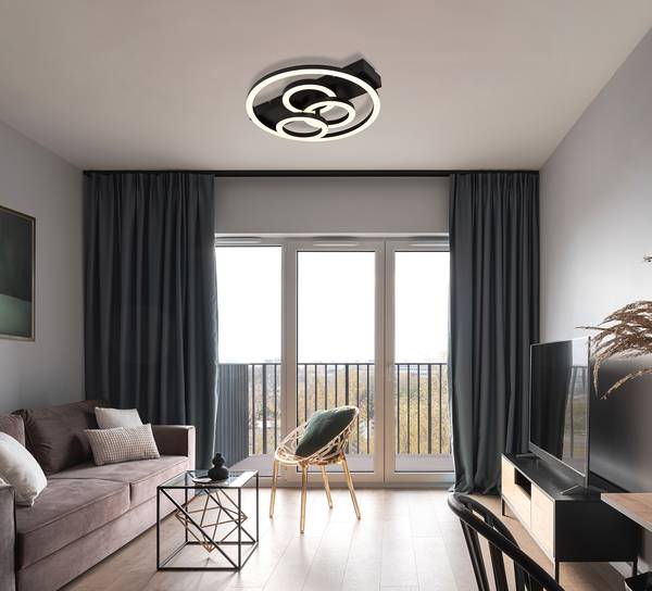 Lampada a soffitto LED Darryl I Vetro acrilico / Ferro - 1 punti luce