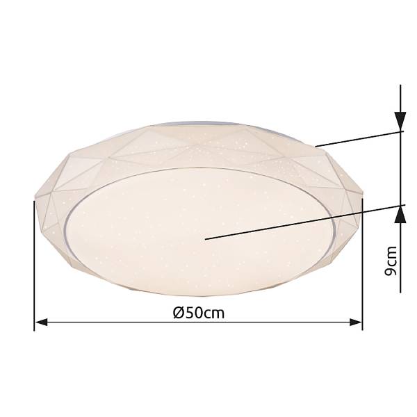 LED-Deckenleuchte Andi Acrylglas / Eisen - 2-flammig