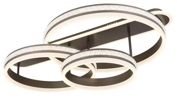LED-plafondlamp Grouni type B acrylglas/ijzer - 1-lichts
