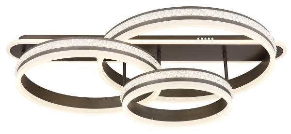 LED-plafondlamp Grouni type B acrylglas/ijzer - 1-lichts