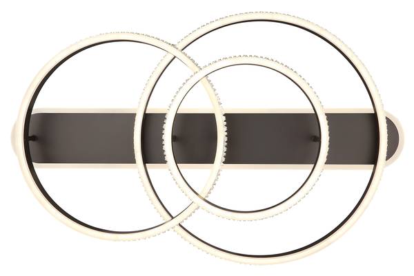 LED-plafondlamp Grouni type B acrylglas/ijzer - 1-lichts