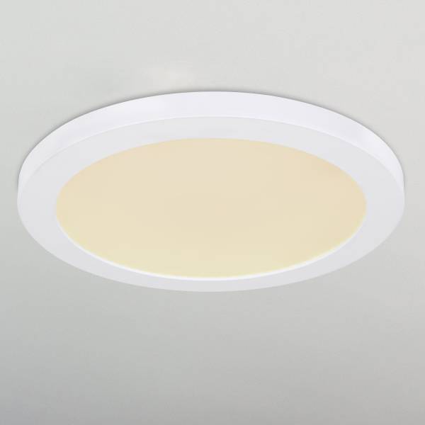 LED-Deckenleuchte Lasse rund Acrylglas - 1-flammig - Weiß - Durchmesser: 30 cm