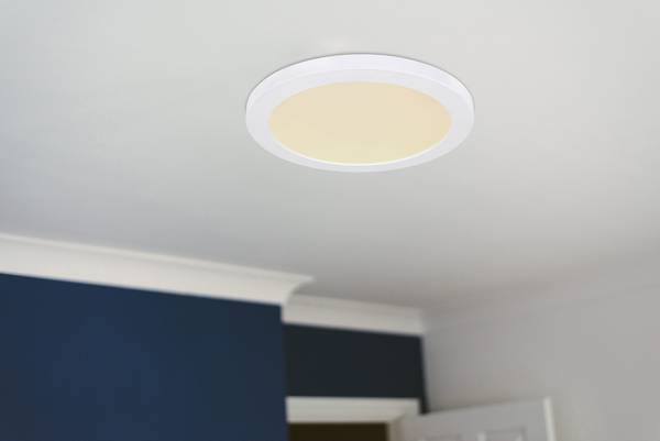 LED-Deckenleuchte Lasse rund Acrylglas - 1-flammig - Weiß - Durchmesser: 30 cm