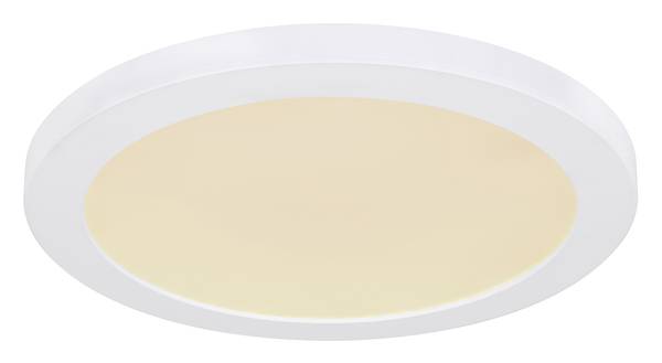 LED-Deckenleuchte Lasse rund Acrylglas - 1-flammig - Weiß - Durchmesser: 30 cm