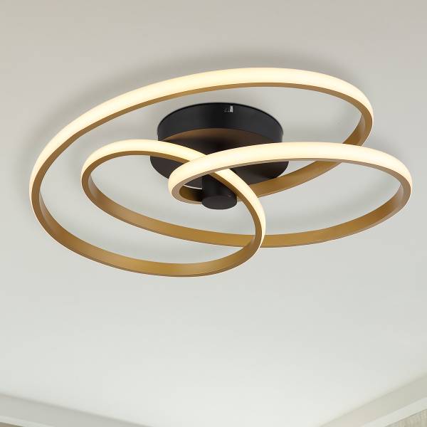 LED-Deckenleuchte Glyxar Acrylglas / Eisen - 1-flammig - Gold