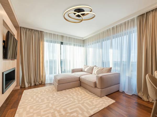 LED-Deckenleuchte Glyxar Acrylglas / Eisen - 1-flammig - Gold