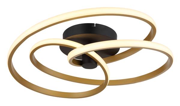 LED-Deckenleuchte Glyxar Acrylglas / Eisen - 1-flammig - Gold
