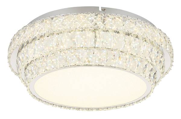 Lampada a soffitto LED Klara Vetro / Ferro - 1 punto luce - Diametro: 50 cm