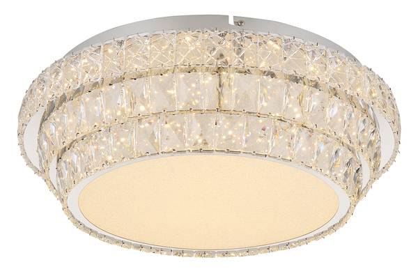 Lampada a soffitto LED Klara Vetro / Ferro - 1 punto luce - Diametro: 50 cm