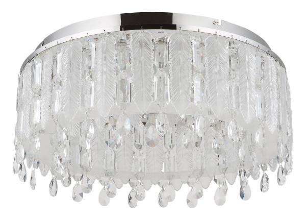 LED-plafondlamp Klunka kristalglas/ijzer - 1-lichts - Diameter: 59 cm