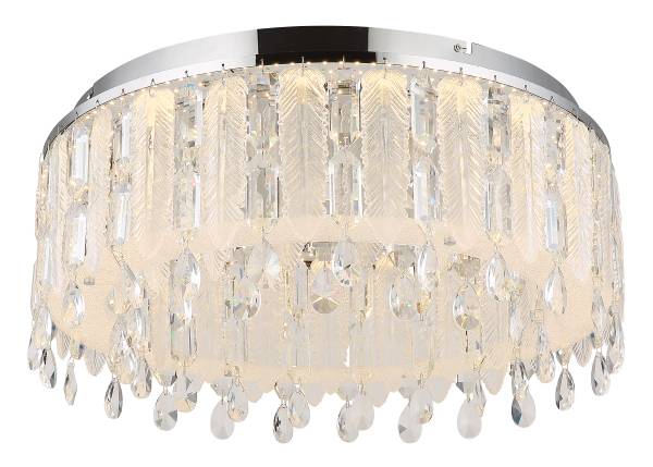 LED-plafondlamp Klunka kristalglas/ijzer - 1-lichts - Diameter: 59 cm