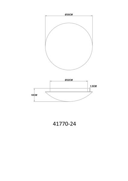 LED-Deckenleuchte Patricia Acrylglas / Eisen - 1-flammig