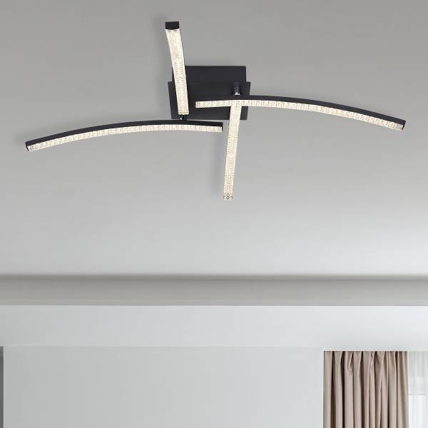 LED-plafondlamp Jules acrylglas/ijzer - 1-lichts