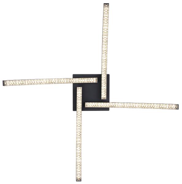 LED-plafondlamp Jules acrylglas/ijzer - 1-lichts