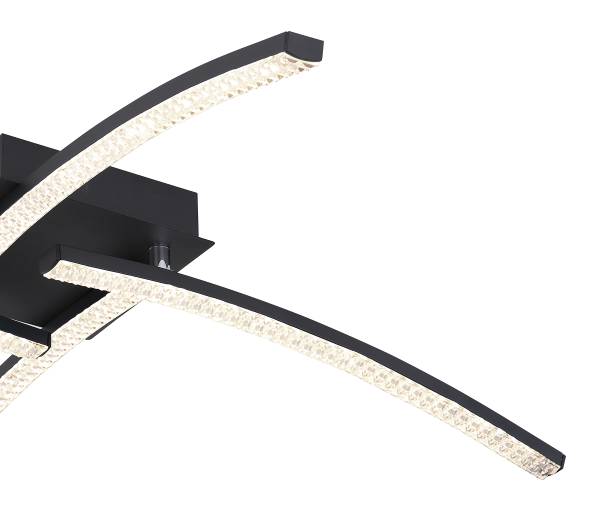 LED-plafondlamp Jules acrylglas/ijzer - 1-lichts