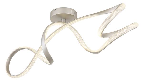 Lampada a soffitto LED Swirl Ferro / Vetro acrilico - 1 punto luce - Argento