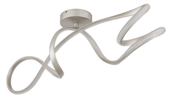 Lampada a soffitto LED Swirl Ferro / Vetro acrilico - 1 punto luce - Argento