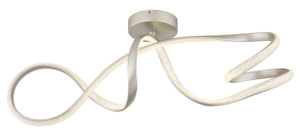 Lampada a soffitto LED Swirl Ferro / Vetro acrilico - 1 punto luce - Argento
