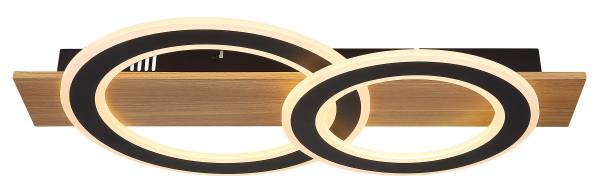 Deckenleuchte Jayden mit 2 Ringen Typ C Acrylglas / Eisen - 1-flammig