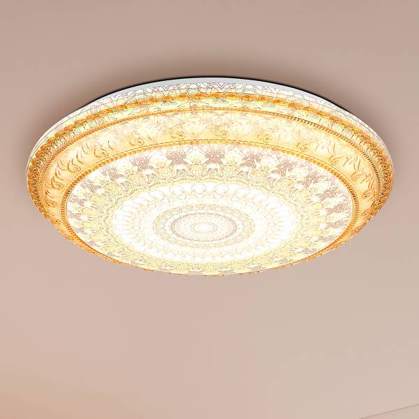 LED-Deckenleuchte Lazaro Acrylglas / Eisen - 1-flammig - Braun