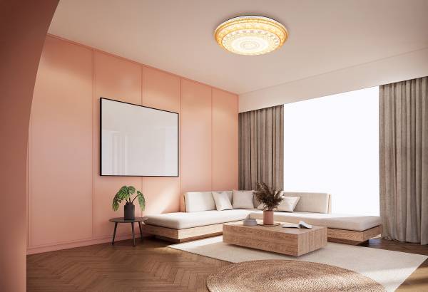 LED-Deckenleuchte Lazaro Acrylglas / Eisen - 1-flammig - Braun