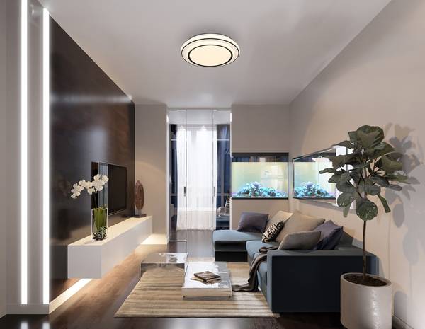 LED-Deckenleuchte Logan Acrylglas / Eisen - 1-flammig
