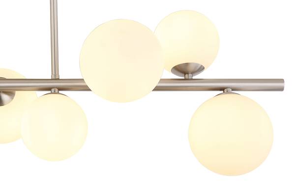 LED-plafondlamp Riha type G opaalglas/ijzer - 9-lichts