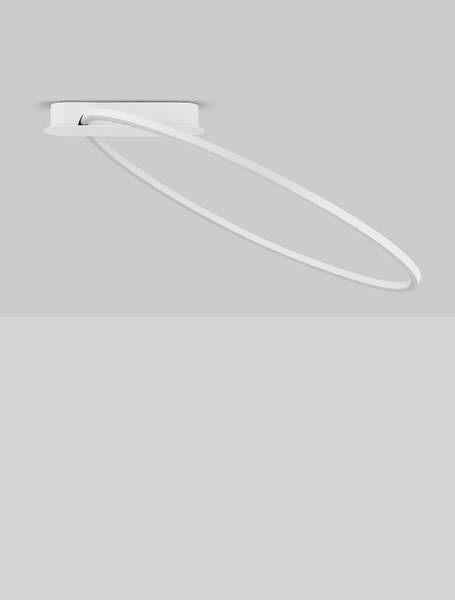 Plafonnier Kiklos aluminium - Blanc