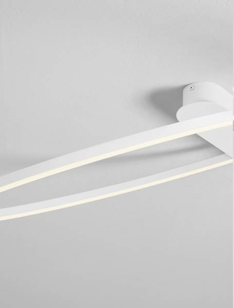 Plafonnier Kiklos aluminium - Blanc